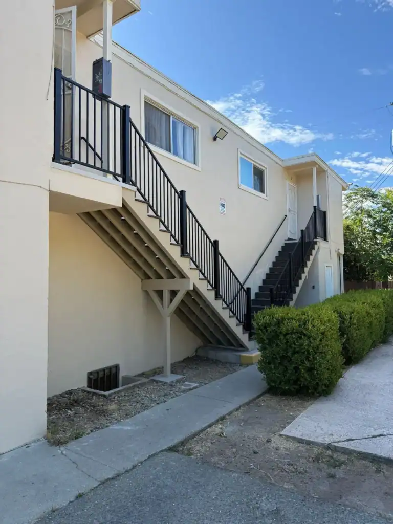 Apartment building balcony inspected under California SB 721