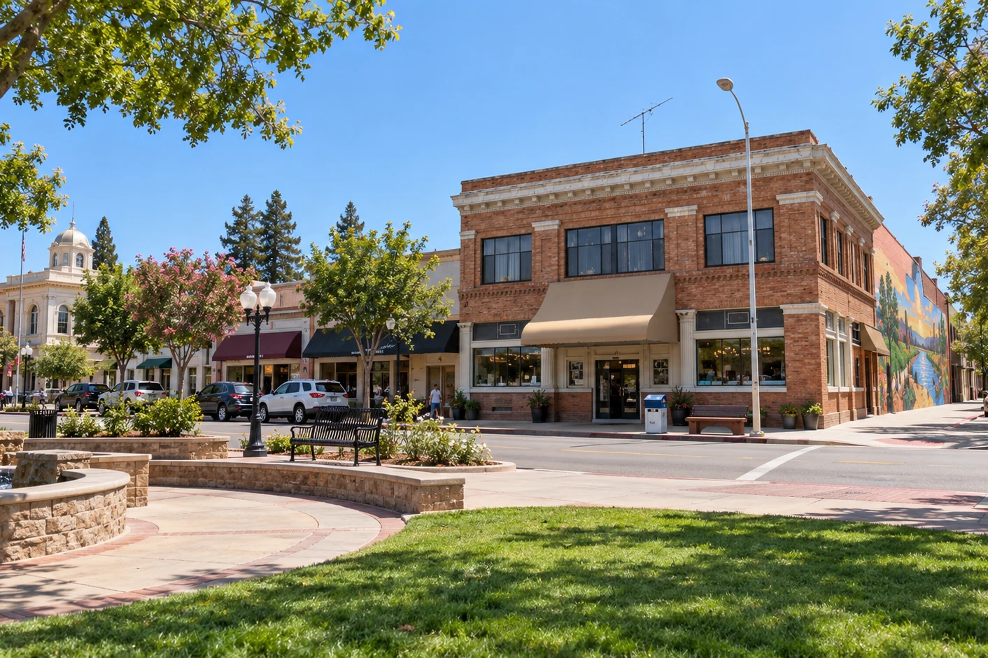 Downtown Riverbank, California