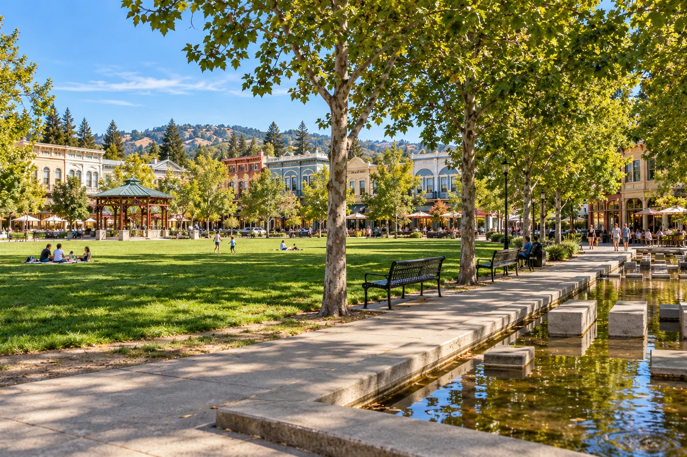 Windsor Town Green, California