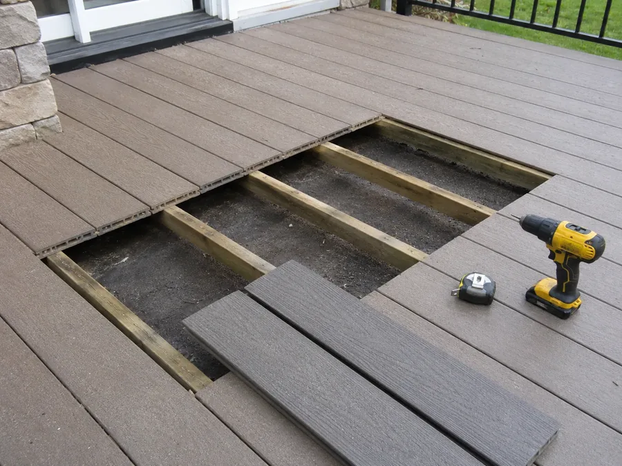 Composite deck board replacement
