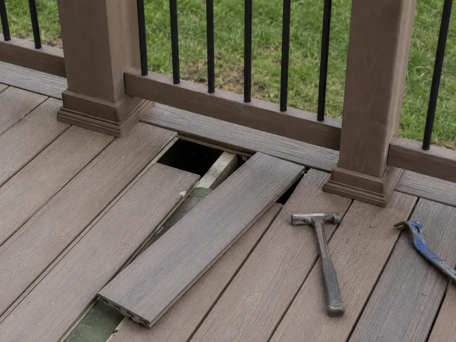 Composite deck board replacement