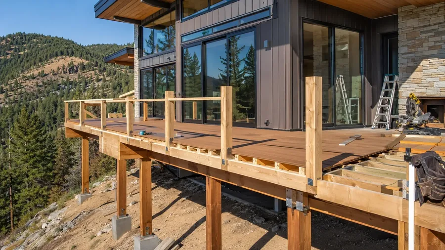 Commercial deck installation detail