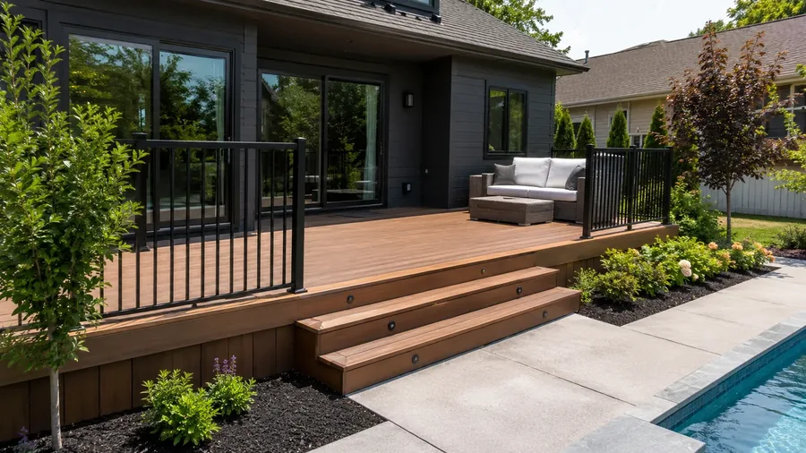 Commercial deck installation detail
