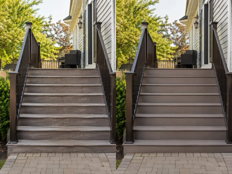 Commercial deck stair construction
