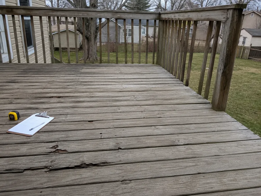 Exterior elevated element inspection in progress