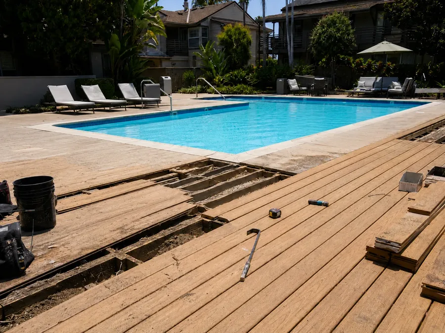 Commercial pool deck renovation