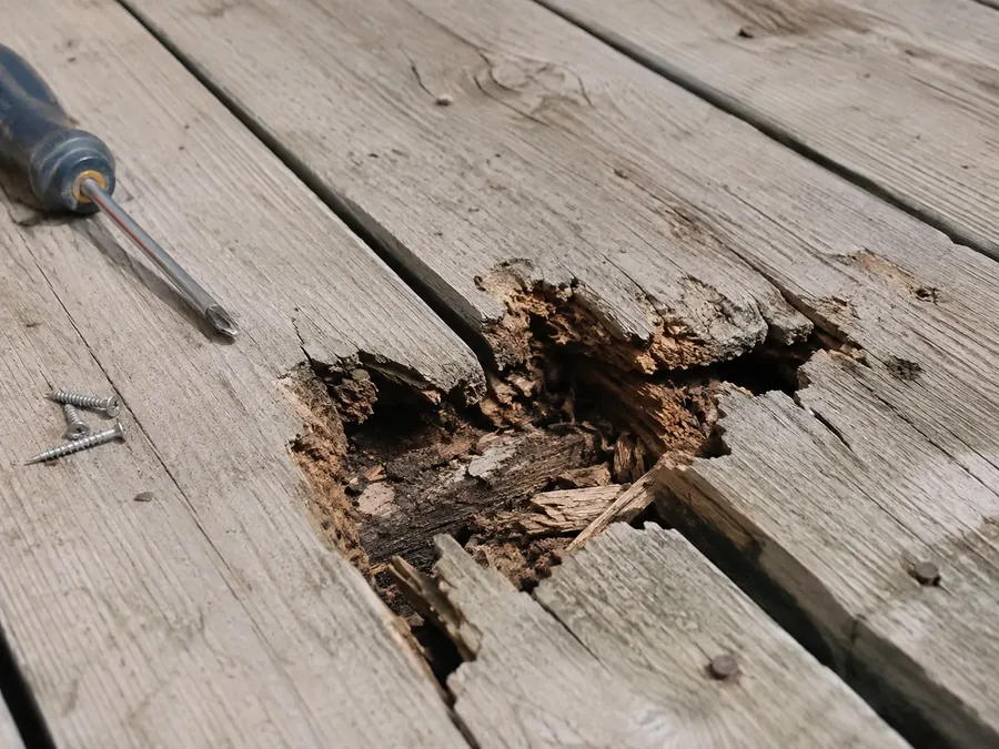 Wood deck repair