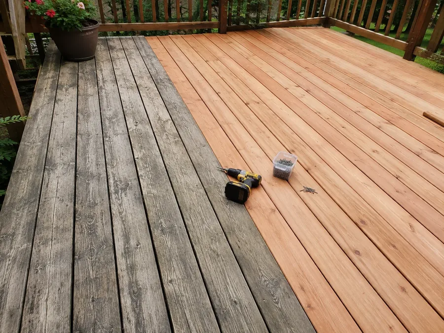 Wood deck repair